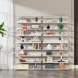 Tribesigns 8-Tier Modern Acrylic Bookshelf with Wood Shelves - 63" Clear Storage Rack for Living Room, Bedroom, and Home Office Tribesigns