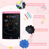 Zonon 4 Pcs LCD Writing Tablet for Kids 8.5 Inch Doodle Board Drawing Tablet Toddler Toys Gifts LCD Writing Board Electronic Erasable Reusable Colorful Screen Pad(Blue, Red, Green, Pink) Zonon