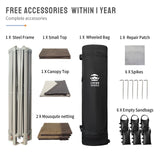 CROWN SHADES 12x12 Pop up Gazebo with Mosquito Nettings, Patented Center Lock 6-Sided Portable Gazebo, 300D Silver-Coated Fabric UV Resistant, Pop Up Canopy Tent for Patio, Party, Beige&Coffee CROWN SHADES