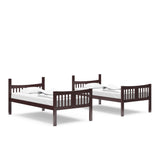 Storkcraft Caribou Bunk Bed Twin Over Twin Bunk Bed (Espresso) - GREENGUARD Gold Certified, Twin Bunk Beds for Kids, Converts to 2 Individual Twin Beds, Bunk Beds for Kids Storkcraft