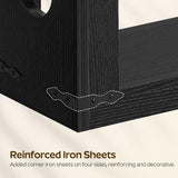 YATINEY Farmhouse Console Table, 47.2 Inches Wooden Behind The Couch Sofa Table with Storage, Entryway Table with Reinforced Support, for Living Room, Entryway, Hallway, Staircase, Black CT24BK YATINEY