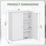 Meilocar Bathroom Wall Cabinet, Bathroom Cabinet Wall Mount, Over The Toilet Space Saver Storage Cabinets, White Medicine Cabinets with 2 Doors Meilocar