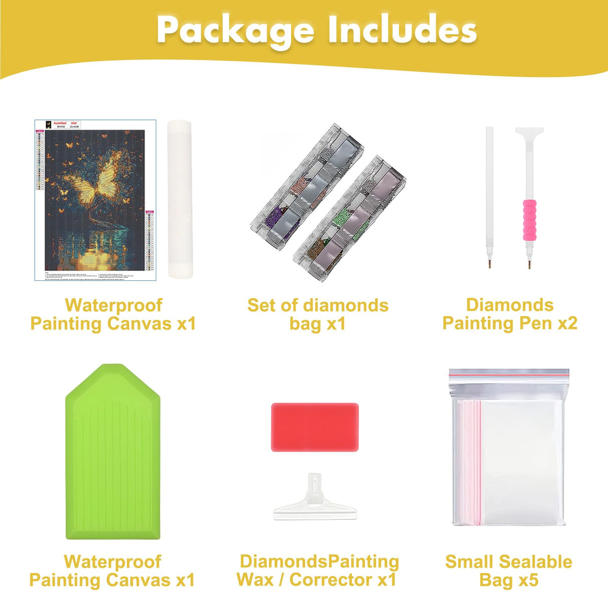 MAXBYE Diamond Art Painting Kits 5D Full Drill, Glowing Butterfly Diamond Art Kits for Adult Beginners, Diamonds Painting Art and Crafts Kit Perfect for Home Wall Decor 12x16inch MAXBYE