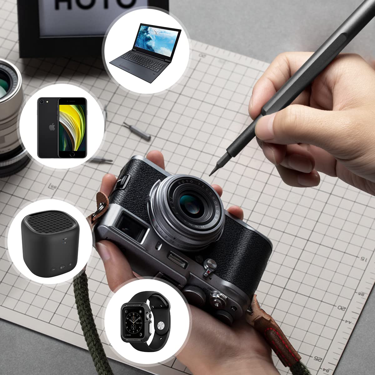 VMAN 63 in 1 Small Precision Screwdriver Set, Professional Mini Magnetic Repair Tool Kit for Ring Doorbell, Computer, Laptop, iPhone, Eyeglass, Xbox, PS4, PS5, Switch, Watch, Macbook, PC, Electronics VMAN