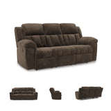 Signature Design by Ashley Frohn Modern Manual Reclining Sofa, Dark Brown Signature Design by Ashley