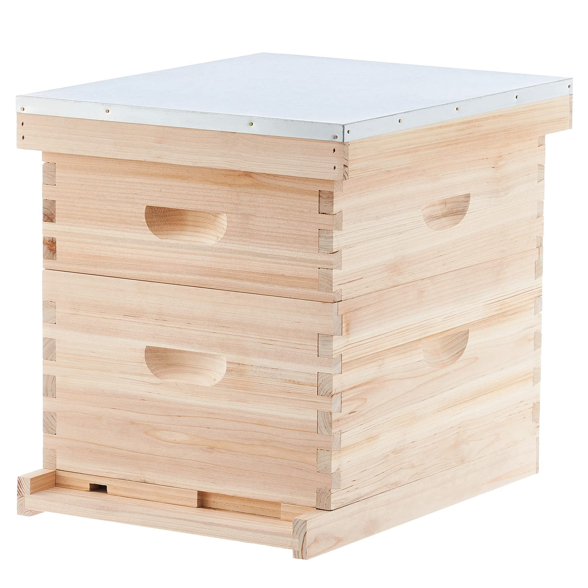 CREWORKS Bee Hive Boxes 10 Frame Langstroth Beehive, Bee Keeping Starter Kit Includes 1 Super Bee Box & 1 Bee Brood Box with Beehive Frames and Foundation, 2 Layers Complete Bee Hive Kit CREWORKS