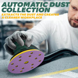 KUIMIT Electric Random Orbital Sander, 350W brushless motor with 5&6-inch pads, 4000-10000RPM Electric Palm Sander for Woodworking, Sanding and Polishing KUIMIT