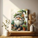 Easy Paint by Numbers Kit for Adults Beginner, Gnome Adult Paint by Number Kits on Canvas, DIY Painting with Numbers for Adults, Acrylic Simple Oil Paint by Number Kits for Home Wall Decor 16x20 In BYGFHLYW