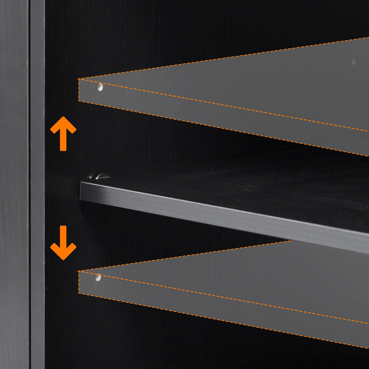 XD Designs 46.5'' Farmhouse Kitchen Island with Power Outlet and Drop Leaf, Wood Rolling Kitchen Cart on Wheels with 3 Doors, 3 Drawers, Drape of Beads and Internal Iron Shelf (Black-3.19) XD Designs