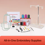 EOC05 Embroidery Machine 4 x 9.25 Inch Large Hoop Embroidery Area,Computerized Embroidery Machine with 7 Inch LCD Color Touchscreen,USB,with Starter Bundle Machine Embroidery for Beginners Poolin