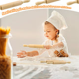 BILLIOTEAM 6 Pack 8 Inch Mini Wood Rolling Pin,Great for Children Kids Girls and Boys,Small Wooden Rollers for Art and Crafting,Baking,Cookie Dough,Cooking,Clay,Play Doh BILLIOTEAM