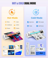 9 Inch Laminator Machine with Never Jam Technology, 40 Laminating Sheets, 4-in-1 A4 Thermal Laminator with Trimmer and Corner Rounder for Office, School, Business and Home Use - White Ibzdi