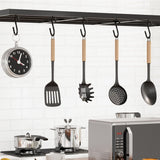 GarveeHome 47'' Large Kitchen Island with Power Outlet, Bakers Rack with Storage, Island Table for Kitchen, 3 Tier Microwave Stand Oven Shelf, Storage Shelf for Kitchen Dining Room Living Room, 5 Hook GarveeHome