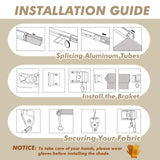 Amagenix Outdoor Roller Shades, 220GSM HDPE Exterior Cordless Patio Shades Roll Up Outdoor Blinds for Porch Gazebo 8'(W) x 6'(H), Spliced of Two Sections, Mocha Amagenix