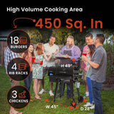 Z GRILLS ZPG-450A Wood Pellet Grill & Smoker with PID V2.1 Controller, 450 Sq in Cook Area, Meat Probe, 8 in 1 BBQ Grill Outdoor Auto Temperature Control, Black Z GRILLS