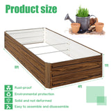 SnugNiture Galvanized Raised Garden Bed 8x4x1FT Outdoor Large Metal Planter Box Steel Kit for Planting Vegetables, Flowers SnugNiture