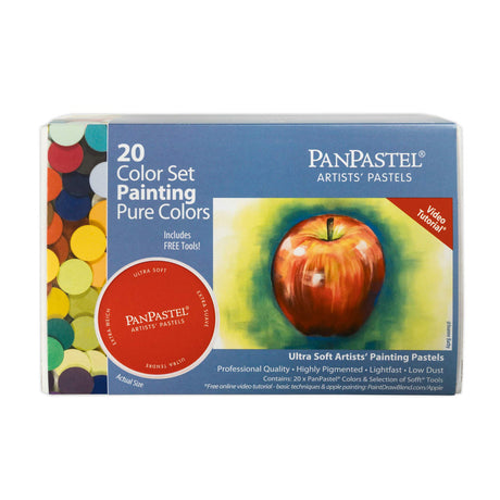 PanPastel Artist Pastels by GOLDEN, Painting Set, 20 Color, Professional Artist Pastels, Unique Pan Format (cake-like) PanPastel