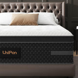 UniPon Queen Mattress 10 Inch Firm Hybrid Mattress in a Box Couples Motion Isolation with Extra Lumbar & Shoulder Support for Pain Relief, Hotel Collection- Fiberglass Free - 365 Night Trial UniPon