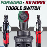 ACDelco ARW1210-2P G12 Series 12V Cordless Li-ion ¼” 45 ft-lbs. Brushless Ratchet Wrench Tool Kit ACDelco