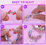 VICTLOV Charm Bracelet Making Kit, DIY Craft for Girls, Unicorn/Mermaid Crafts Gifts Set for Arts and Crafts for Girls Teens Ages 5-12 VICTLOV