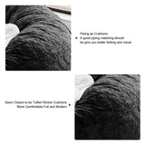 HDMLDP Bean Bag Chair for Adults Kids Without Filling Comfy Fluffy Giant Round Beanbag Lazy Sofa Cover for Reading Chair Floor Chair, 6FT, Grey HDMLDP