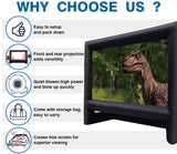 XHYCPY 20 Feet Inflatable Projector Screen Outdoor Inflatable Movie Screen with Air Blower Storage Bag, Easy Set Up Blow Up Screen for Backyard Movie Night, Theme Parties, Celebrations XHYCPY