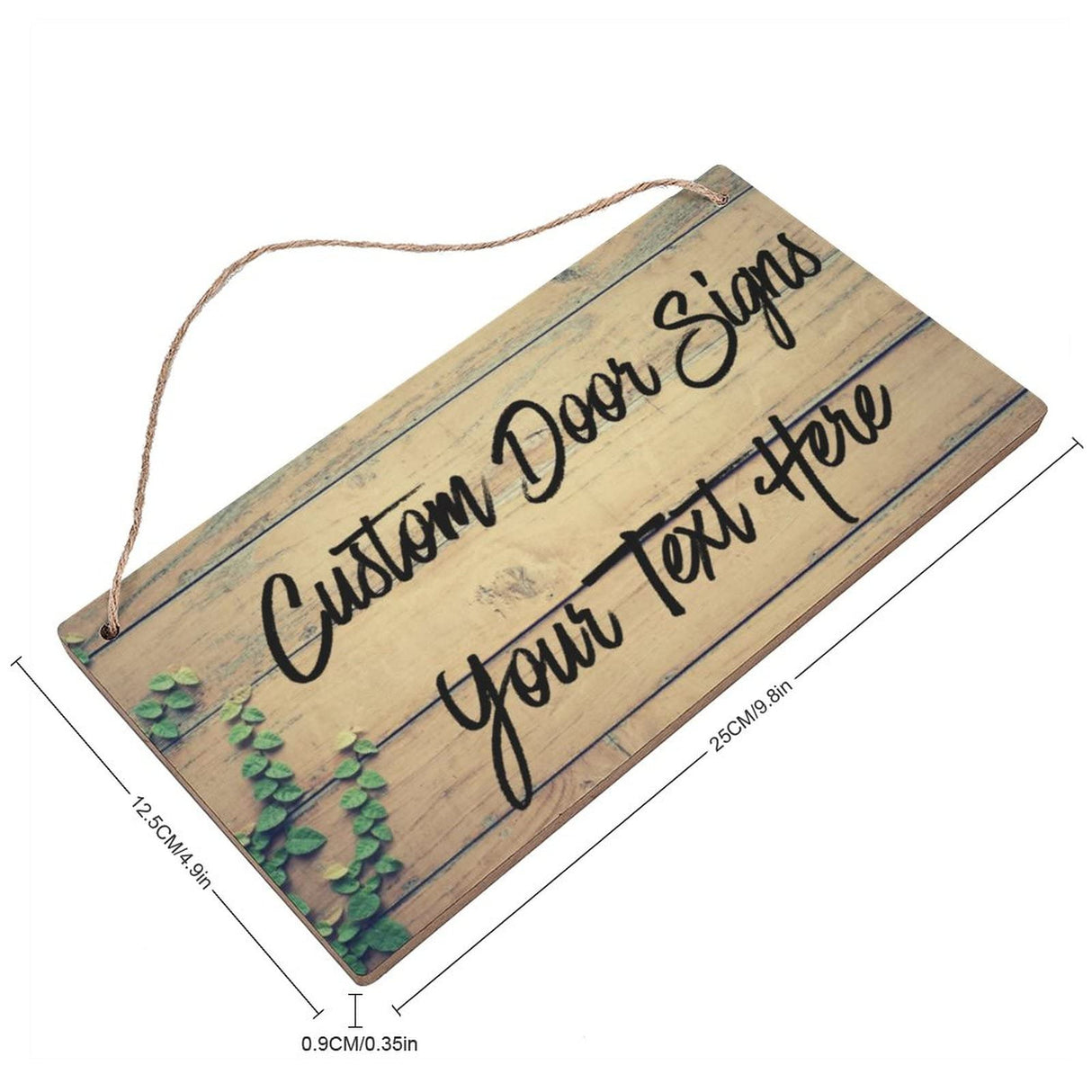 Custom Wooden Signs with Your Text Personalized Welcome Front Door Plate Garden Family Cave Bar Cafe Decor Gifts Generic