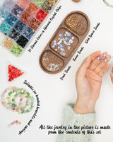 DoDoBeads 1910 Pcs Crystal Chip Beads Kit, Bracelet Making Kit for Adults, Earring Making Kit, Jewelry Making Supplies, Jewelry Starter Kit, Gemstone Beads for Jewelry Making, Natural Stone Beads DoDoBeads