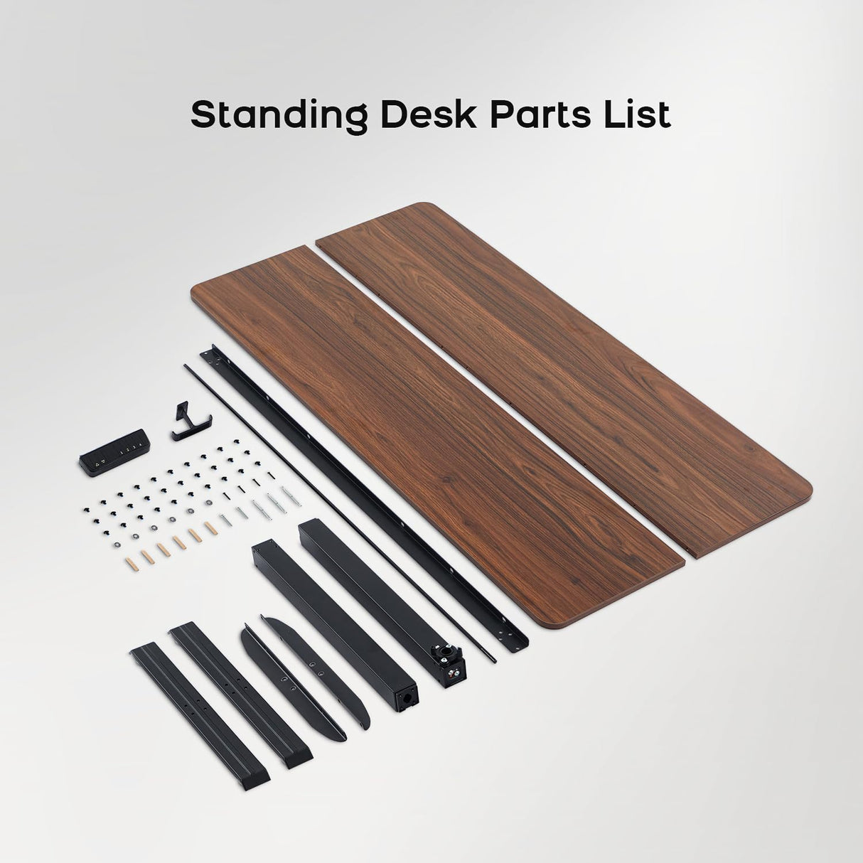 Deroavixe Electric Standing Desk, Height Adjustable Desk with 4 Memory Settings, 55 x 28 Inches, Home Office Workstation (White Desktop + White Frame) Deroavixe