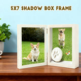 5x7 Pets Memorial Shadow Box Frame Dogs Memorial Picture Frame for Pets Paw Print Display Keepsake, Pet Memorial Keepsake Frames for Cats Dogs Pawprints, Memorial Sympathy Gifts for Loss of Dog Cat Aosemili