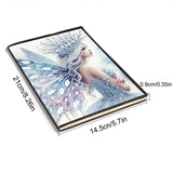 DCIDBEI 2 Pack Notebooks Diamond Painting Angel Blank 5D DIY Special Shaped Crystal Diary Book Elf 50 Sheets A5 Book Journal Fairy Paint by Numbers Kit Sketchbook Diamond Art Note Book DCIDBEI