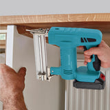 2-in-1 Nail Gun, Nail Gun with 20V 1.5Ah Battery & Charger, Electric Nail Gun with 1000Pcs Staples and Nails, for Home Improvement & Woodworking (Blue) TFCFL