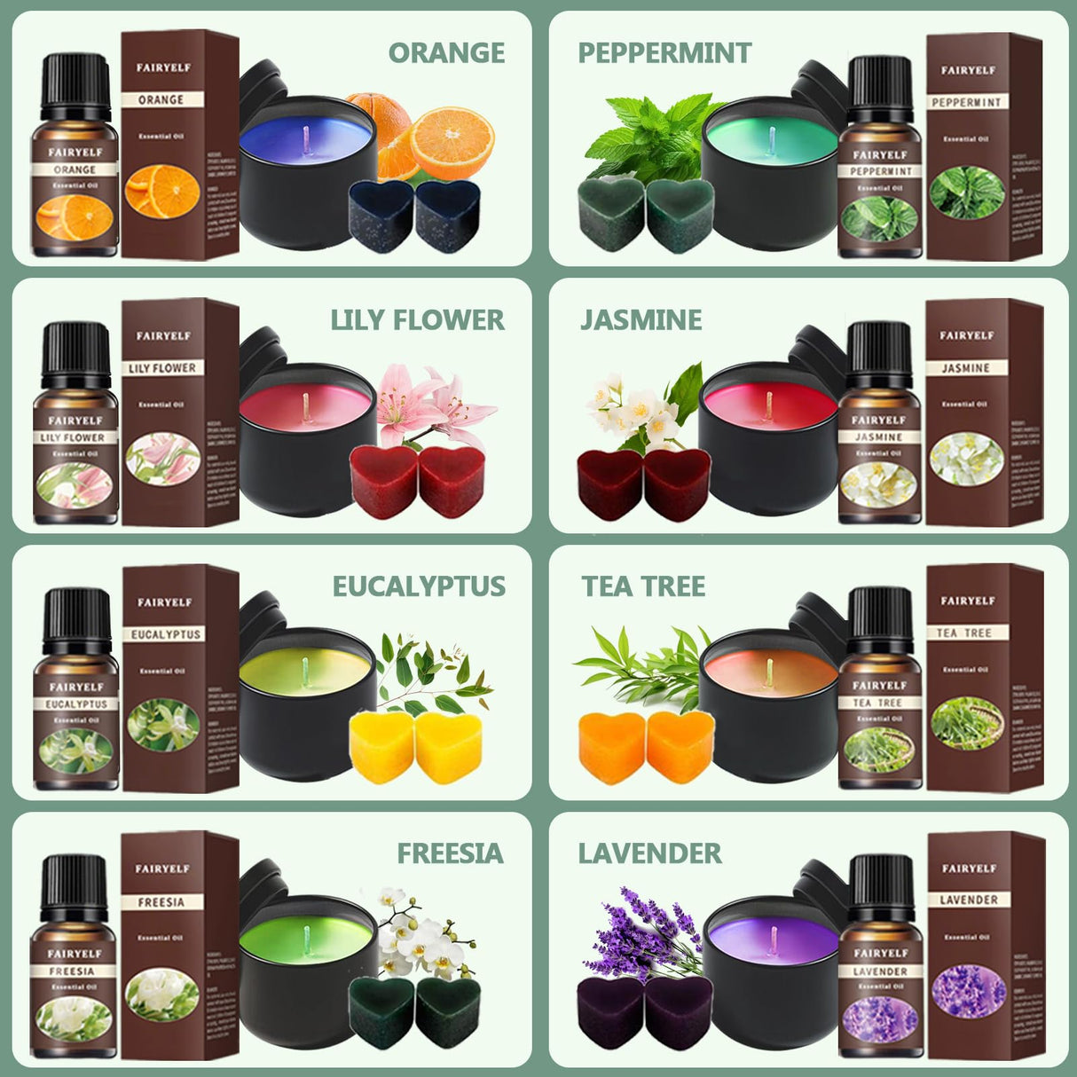 FAIRYELF Complete Candle Making Kit with Wax Melter, DIY Candle Craft Tools for Adults, Candle Art & Craft Kit Candle Making Supplies with Melting Pot, Soy Wax, Dyes Etc - Starter Candle Making Kit FAIRYELF