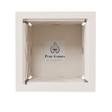 Lattice Design Planter Box - 14.75-Inch-Square Decorative Outdoor Flower or Plant Pot - Front Porch, Patio, and Garden Decor by Pure Garden (White) Pure Garden