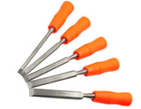 LBY 5 Sizes Wood Chisel Set, 6/8/10/12/14mm(.24''/.31''/.39''/.47'') Woodworking and Carving Chisels Assortment Kit LBY