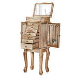 Emfogo Standing Jewelry Armoire, 7 Drawers & 2 Side Doors Jewelry Amoire Cabinet Standing with Top Flip Makeup Mirror, Jewelry Chest Jewelry Boxes Emfogo