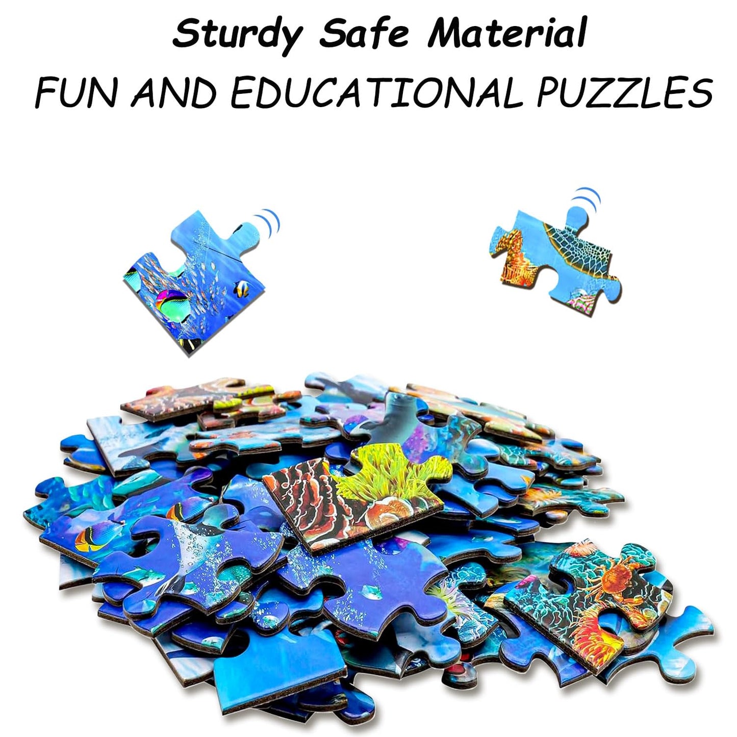 Puzzles for Kids Ages 4-8 Year Old - Underwater World, 100 Piece Jigsaw Puzzle for Kids 4-6-8 Year Old Learning Educational Puzzle Toys Gifts Toddler Puzzles Ages 4-8 for Boys and Girls