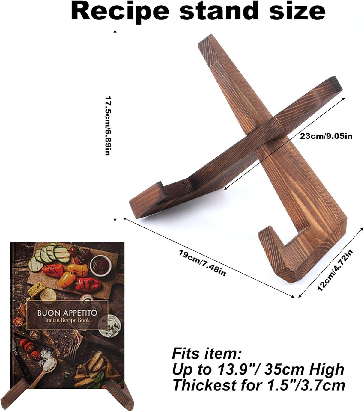 RUGLAMZHIP Wooden Plate Stand for Display, Wood Plate Display Stands, Plate Holder Display Stand, Picture Frame Stand Holder, Wood Recipe Cookbook Stand Easels for Display Pictures Photo （6.5 Inch ） RUGLAMZHIP