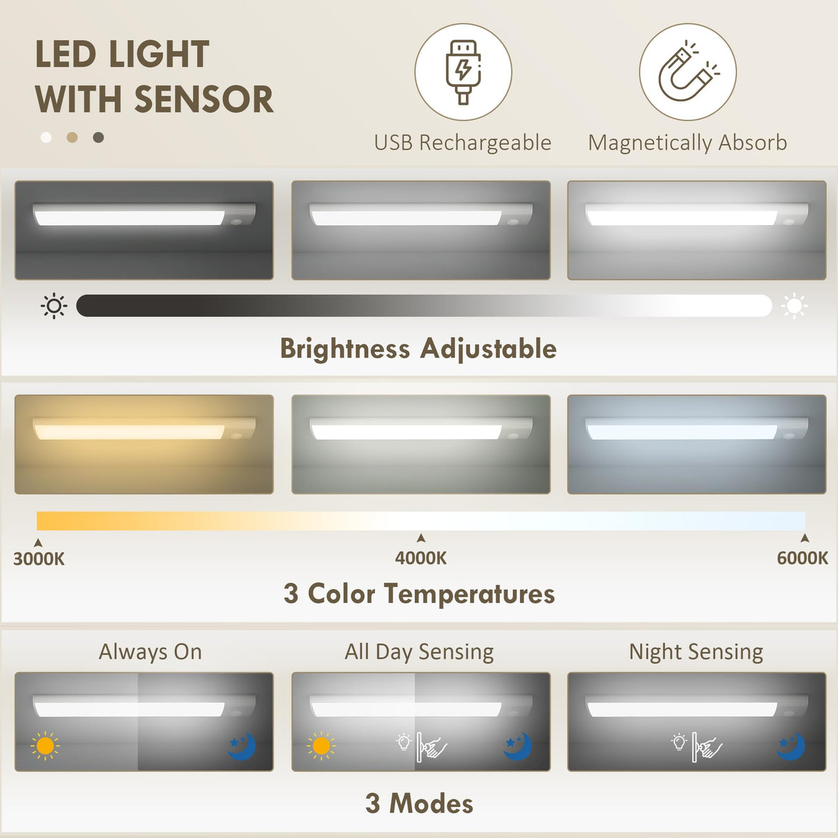 HOMCOM 71" Kitchen Pantry Cabinet with LED Motion Sensor Light, Tall Storage Cabinet with 6 Door Shelves, Drawer & Adjustable Shelves, for Living & Dining Room, Gray HOMCOM