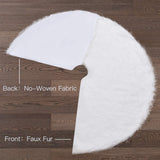 YEAHOME Christmas Tree Skirt, 48 Inch White Soft Faux Fur Tree Skirts Plush Christmas Decorations, White Ornaments Christmas Tree Skirts Xmas Decorations Indoor Holiday Party Decor YEAHOME