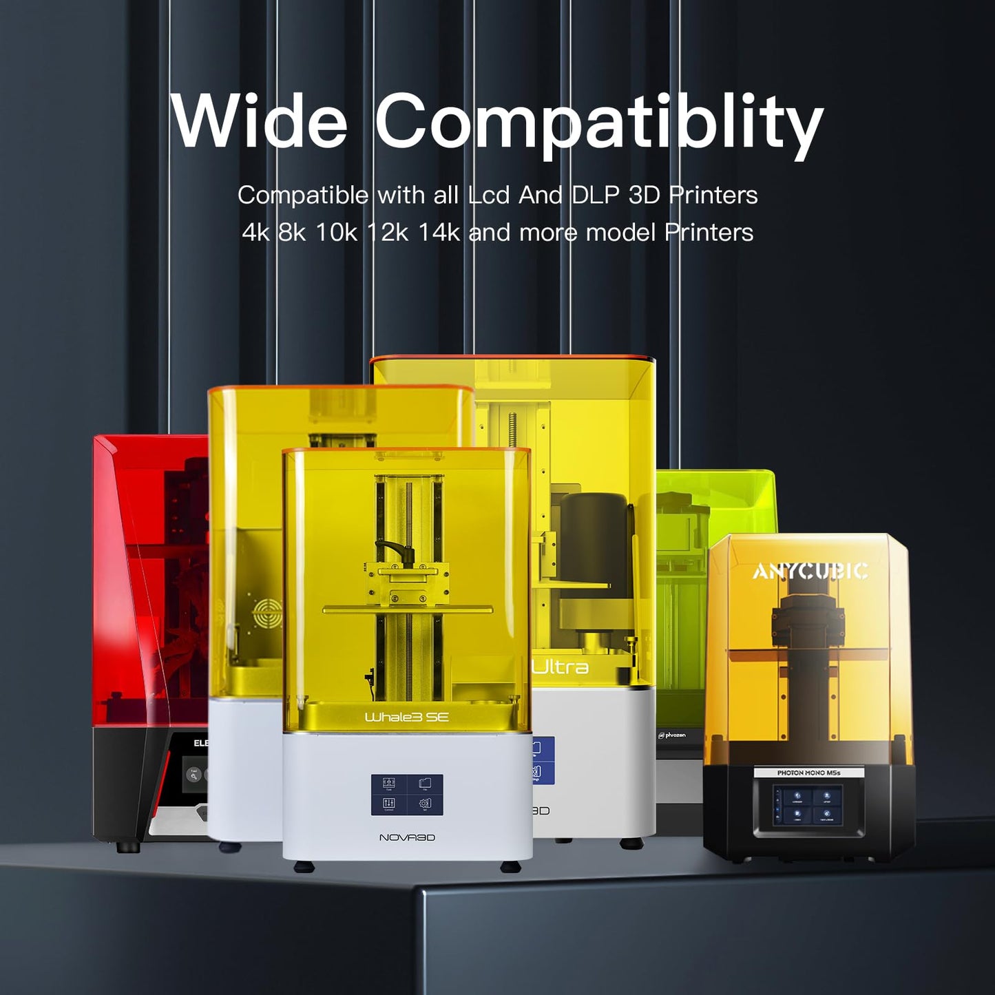 NOVA3D Engineering Resin, ABS-Like Resin 3D Printer Resin High Precision,Non-Brittle, Tappable,Low Shrink,Photopolymer 405nm Fast Curing,for Detailed Model Functional Parts LCD 3D Printer 100 - WoodArtSupply