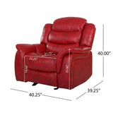 Christopher Knight Home Hawthorne Glider Recliner, Leather, Oxblood Red GDFStudio