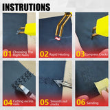 Plastic Welder, 2 in 1 Plastic Welding Kit, SONNLER 1000PCS Hot Stapler Plastic Repair Kit For Car Bumper Crack Repair with Plastic Iron Plastic Rods, Metal Mesh, Abrasive Paper, Aluminum Tape SONNLER