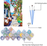 Paint by Numbers Kit for Adults - Scenery Paint by Numbers on Canvas for Beginners, DIY Acrylic Simple Landscape Paint by Number for Gift Home Wall Decor 16x20 Inch AALBLAC