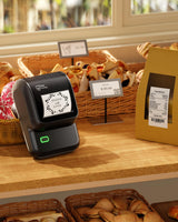 Ponek Label Maker Machine with Tape, M100 Bluetooth Label Printer, Versatile App with 1000 Icons and 300 Templates, 2 Inch Address Label Maker for Small Business, Office, Home, School, Black Ponek