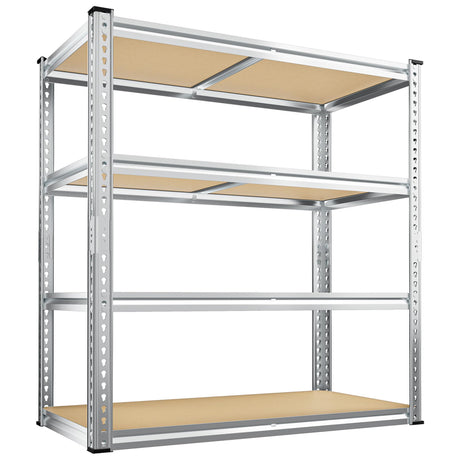 REIBII 40" W Garage Shelving 2000LBS Storage Shelves Adjustable Metal Shelving 4 Tier Pantry Shelves for Garage Closet Kitchen Basement 40" W x 19.7''D x 60''H, Silver REIBII