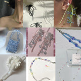 GTAAOY 9600pcs Tube Beads Kit, Glass Bugle Seed Beads for Jewelry Making, Small Craft Beads for DIY Bracelet Necklaces Craft Making with Two Crystal String (7mm/24 Colors) GTAAOY