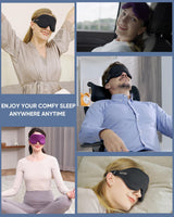 MZOO Sleep Eye Mask for Side Sleeper Men Women, Zero Eye Pressure 3D Sleeping Mask, Light Blocking Patented Design Night Blindfold, Soft Eye Shade Cover for Travel, Black MZOO