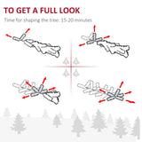 HOMCOM 9' Tall Unlit Snow-Flocked Slim Artificial Christmas Tree with Realistic Branches and 1014 Tips HOMCOM