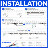Barrina LED Shop Light 4FT, 40W 5000LM 6500K, Clear Cover Hanging led Light Fixture, Linkable LED Tube Lights, V Shape LED Ceiling Lights for Garage, Warehouse, Workshop, 6 Pack Barrina